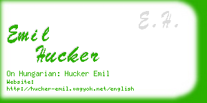 emil hucker business card